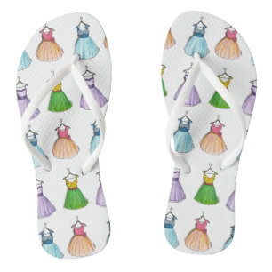 Vintage Prom Party Retro Dress Print Dresses Style Flip Flops