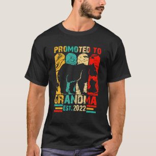 Vintage Promoted To Gramma 2022 New Grandma Mother T-Shirt