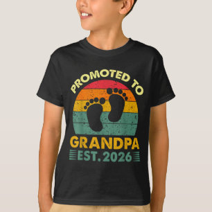 Vintage promoted to grandpa 2026 first time grandp T-Shirt