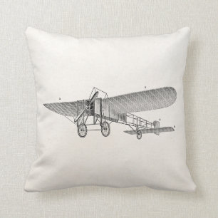 Vintage Propeller Aeroplane Retro Old Prop Plane Cushion