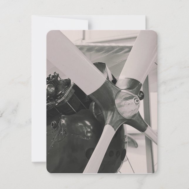 Vintage Propeller Plane Photographic Print. (Front)