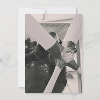 Vintage Propeller Plane Photographic Print. Invitation
