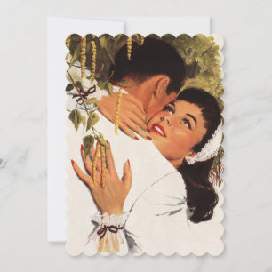 Vintage Proposal Hug, Wedding Invitation