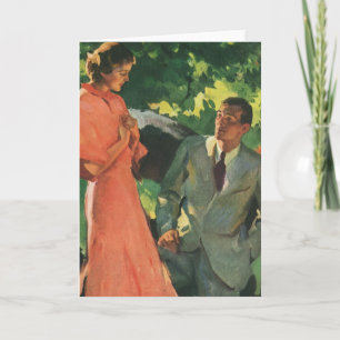 Vintage Proposal; Will You Marry Me? Card