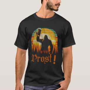 Vintage PROST Bigfoot Drinking Beer Cheer German O T-Shirt