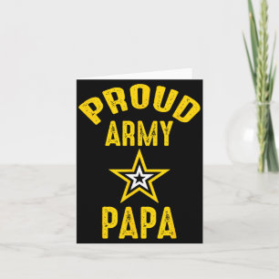 Vintage Proud Army PAPA Veterans Family Reunion Card