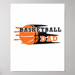 Vintage Proud Basketball Dad Fathers Day Basketbal Poster
