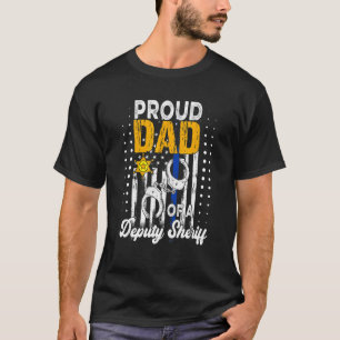 Vintage Proud Dad Of A Deputy Sheriff Family Polic T-Shirt
