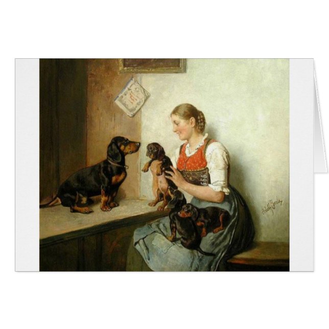 Vintage - Proud Mother Dachshund, (Front Horizontal)