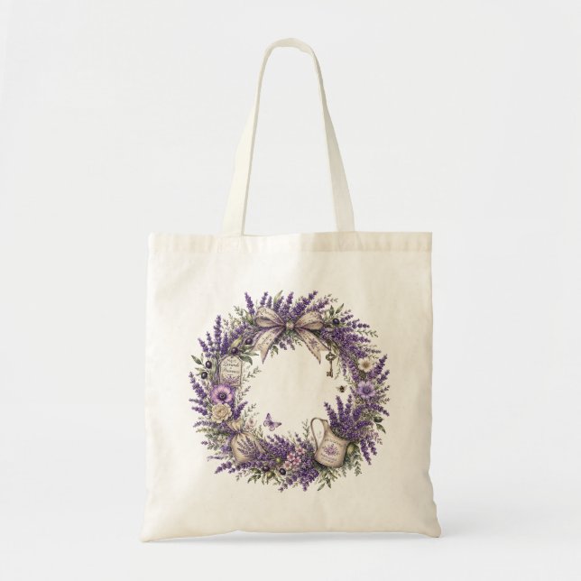 vintage provence lavender tote bag (Front)