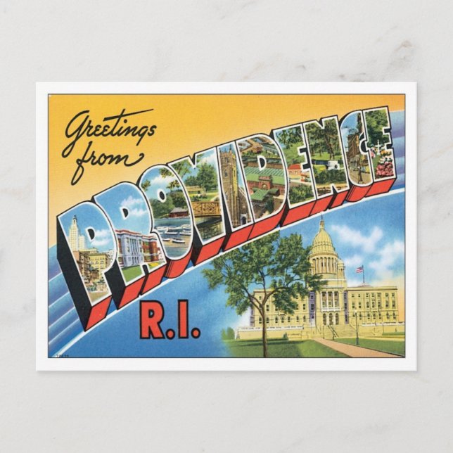 Vintage Providence Rhode Island Postcard (Front)