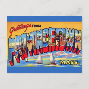 Vintage Provincetown MA Greetings Postcard