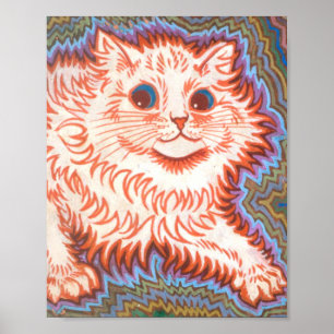 Vintage Psychedelic Cat By Louis Wain Poster