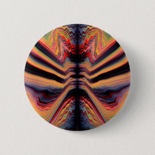 Vintage psychedelic pattern 6 cm round badge