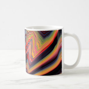 Vintage psychedelic pattern coffee mug