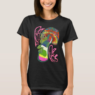 Vintage Psychedelic Peace Frog Jazzy Mushroom Bong T-Shirt