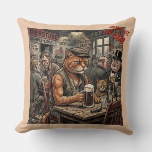Vintage Pub Cats: 'The Secret Life' Anthropomorphi Cushion