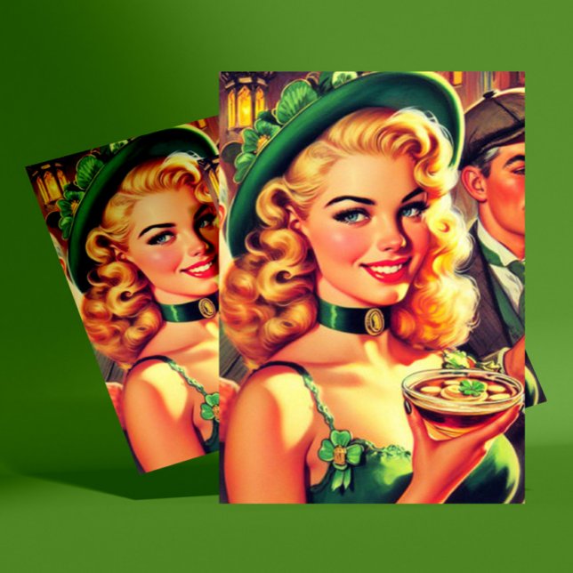 Vintage Pub Irish Girl Postcard (Creator Uploaded)