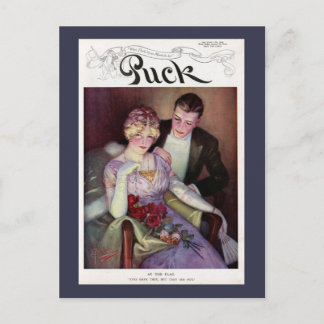 Vintage Puck Magazine Cover - At the Play Postcard