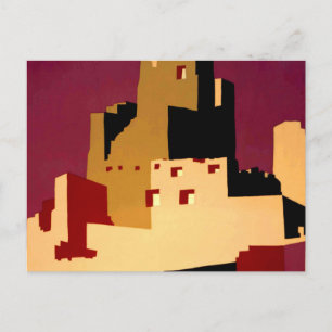 Vintage Pueblos of the Southwest WPA Poster Art Postcard