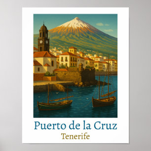 Vintage Puerto de la Cruz Tenerife Travel Poster