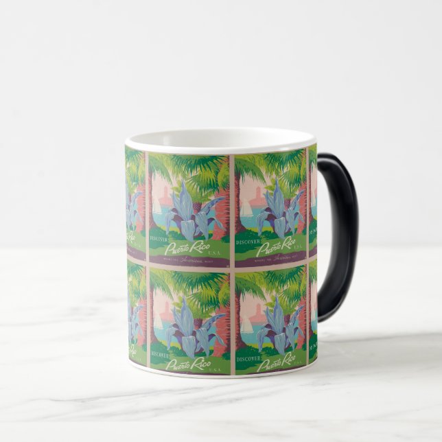 Vintage Puerto Rico Charm Magic Mug (Front Right)