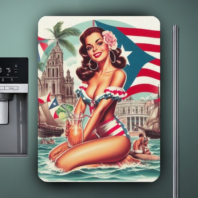 Vintage Puerto Rico Pin-Up Magnet (Creator Uploaded)