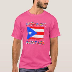 Vintage Puerto Rico Puerto Rican Flag Hispanic Her T-Shirt