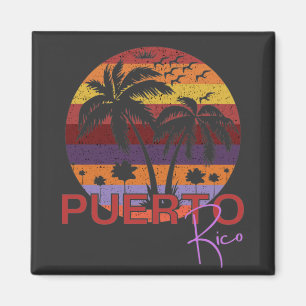Vintage Puerto Rico Summer Beach Magnet