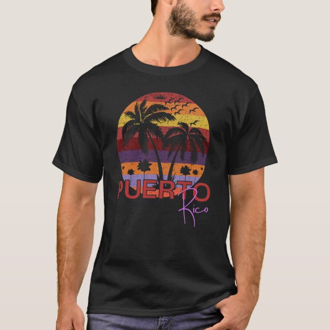 Vintage Puerto Rico Summer Beach T-Shirt (Front)