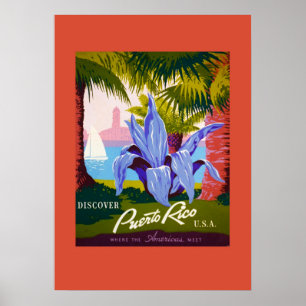 Vintage Puerto Rico Travel Poster