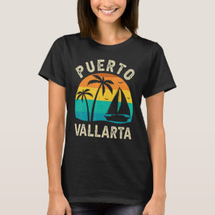 Vintage Puerto Vallarta Sunset  Matching Family Va T-Shirt