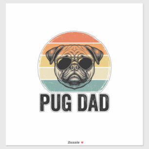 Vintage Pug Dad Engraving Dog Lover Design_1