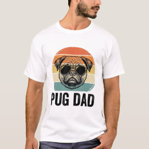 Vintage Pug Dad Engraving Dog Lover Design_1 T-Shirt