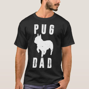 Vintage Pug Dad Gift Puggle Father Dog Papa Pet Lo T-Shirt