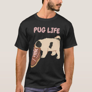 Vintage Pug Dog Halloween Scary Moon Witch Costume T-Shirt