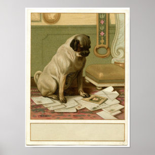 Vintage Pug Poster