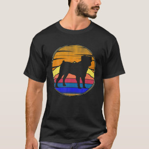 Vintage Pug Retro Sunset Funny Pets Dog Lover Gift T-Shirt