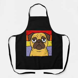 Vintage Pug Sarcastic Silly Puppy Dog Lover Humour Apron
