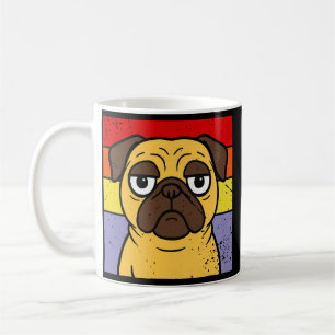 Vintage Pug Sarcastic Silly Puppy Dog Lover Humour Coffee Mug