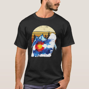 Vintage Puli Dog Colorado Flag Sunset Retro T-Shirt
