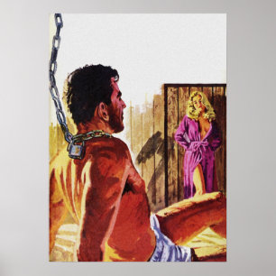 Vintage Pulp Magazine Cover Art - Kinky Love Poster