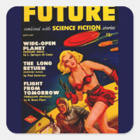 Vintage Pulp Paperback Sci-Fi Space Girl Cover