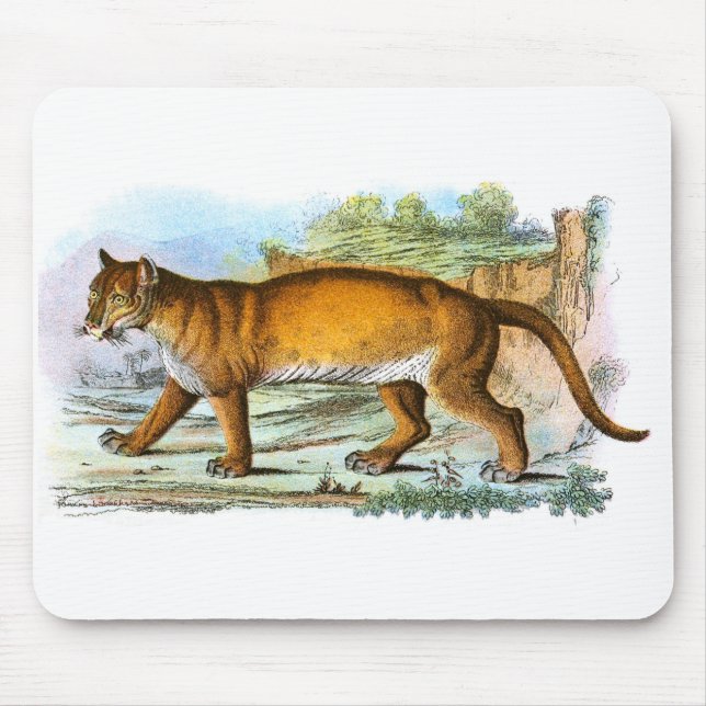 Vintage Puma Illustration Mousepad (Front)