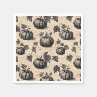 Vintage Pumpkin and Vine Engraving Pattern (2)