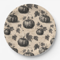 Vintage Pumpkin and Vine Engraving Pattern (2)