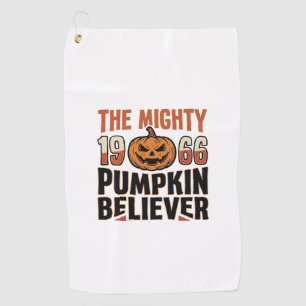 Vintage Pumpkin Believer Halloween Shirt Design_1 Golf Towel