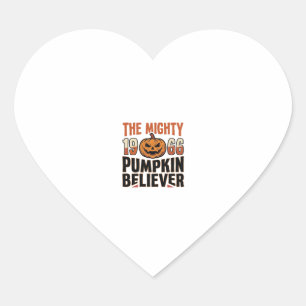 Vintage Pumpkin Believer Halloween Shirt Design_1 Heart Sticker