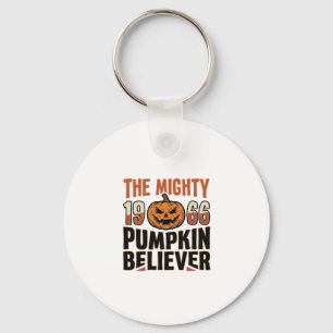 Vintage Pumpkin Believer Halloween Shirt Design_1 Key Ring
