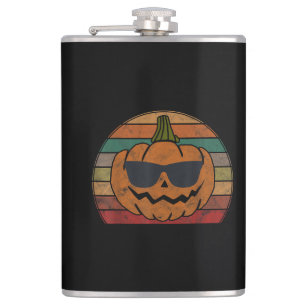 Vintage Pumpkin Face Costume Boys Girls Halloween Hip Flask